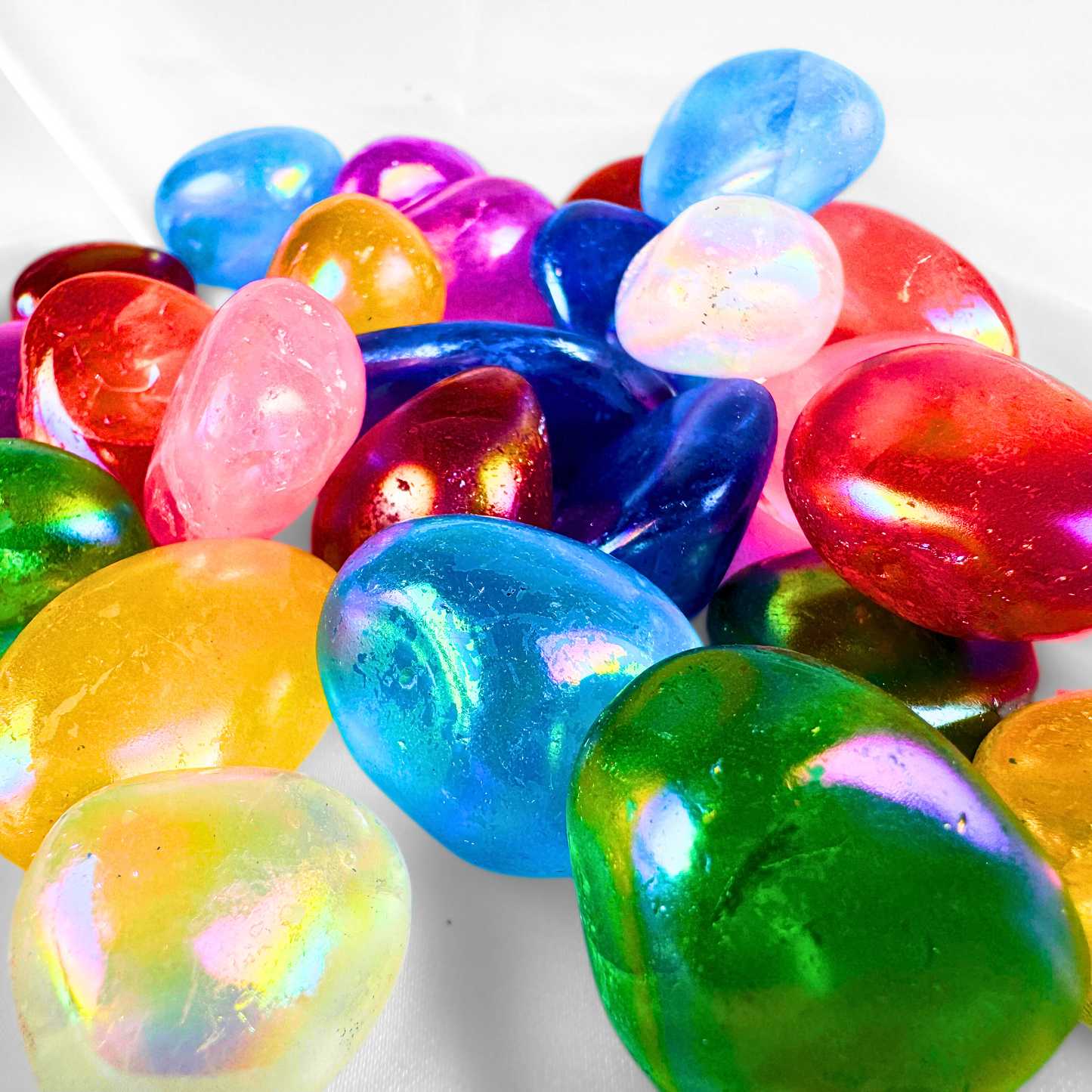 Green Aura Crystal Tumblestone