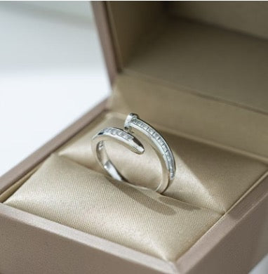Silver Nail Wrap Ring