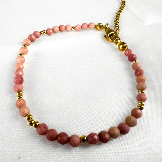 Faceted Pink Bracelet