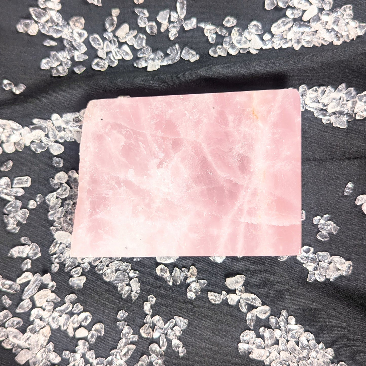 Rose Quartz Crystal Individual Bookend Slab