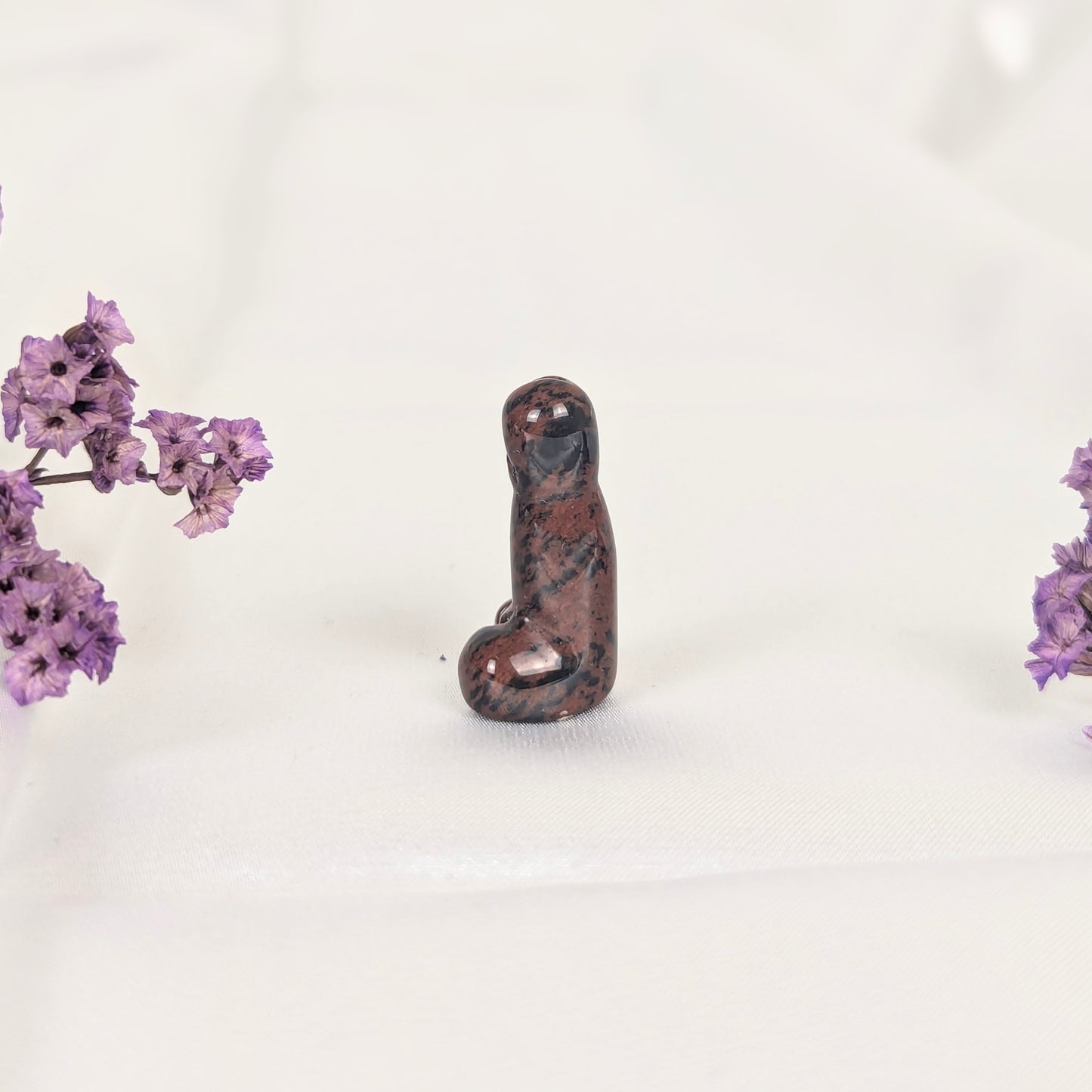 Mahogany Obsidian Mini Crystal Penis Carving
