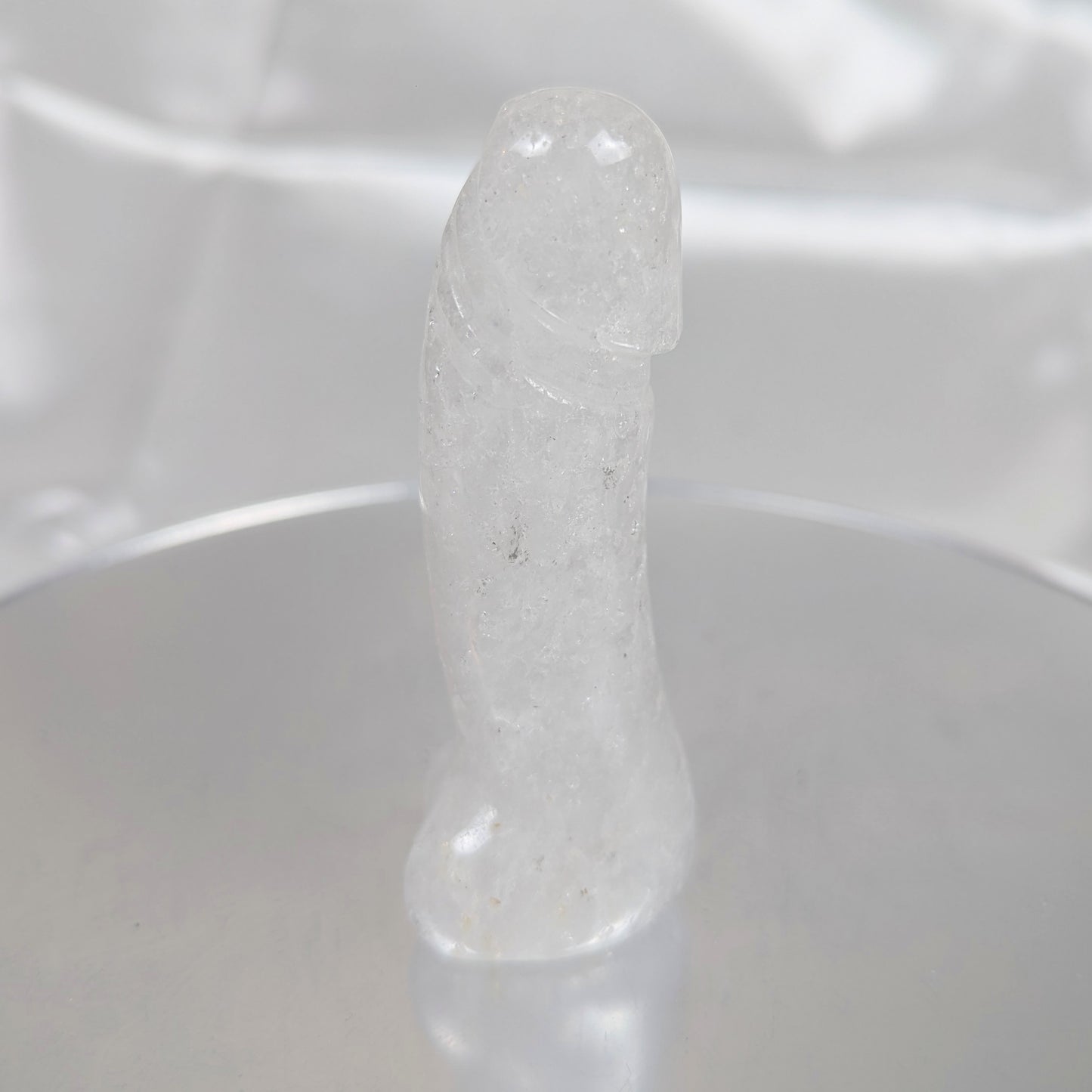 Clear Quartz Large Penis 8cm