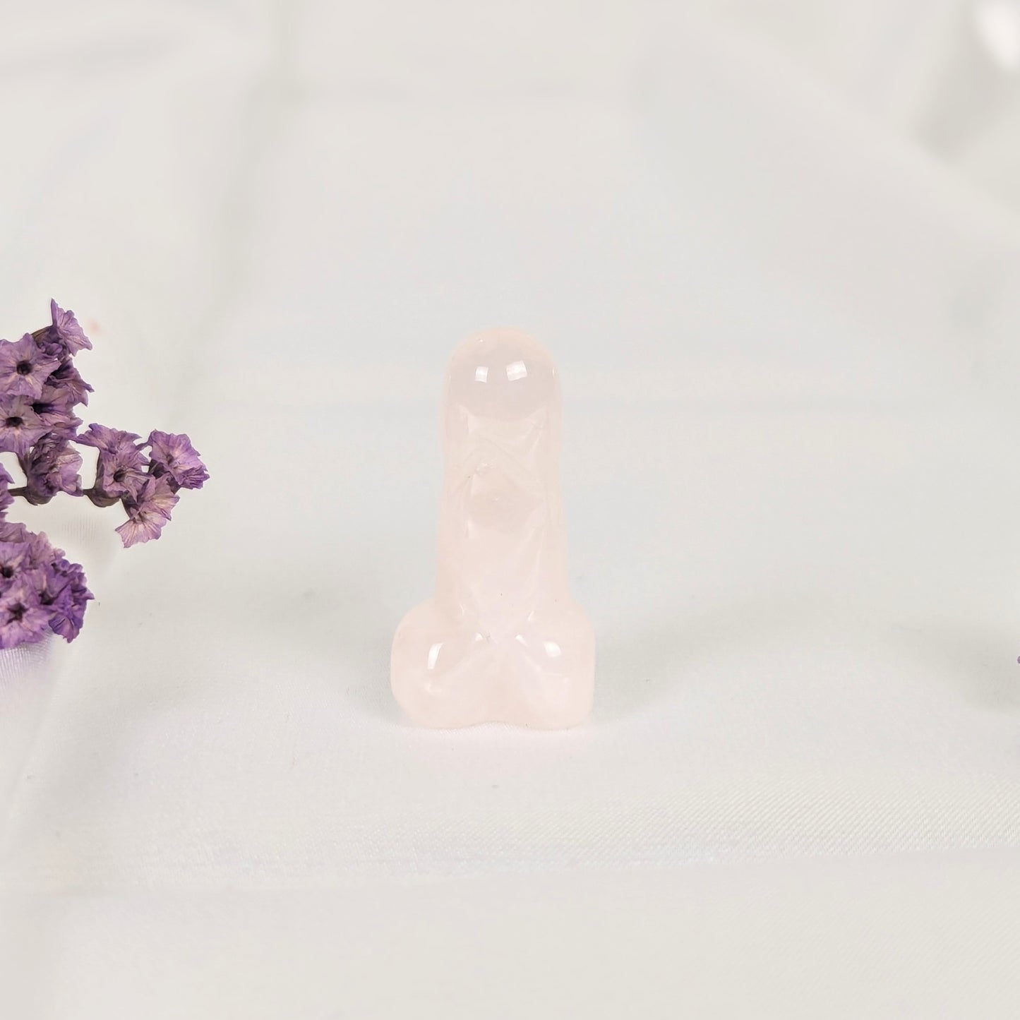 Rose Quartz Mini Crystal Penis Carving