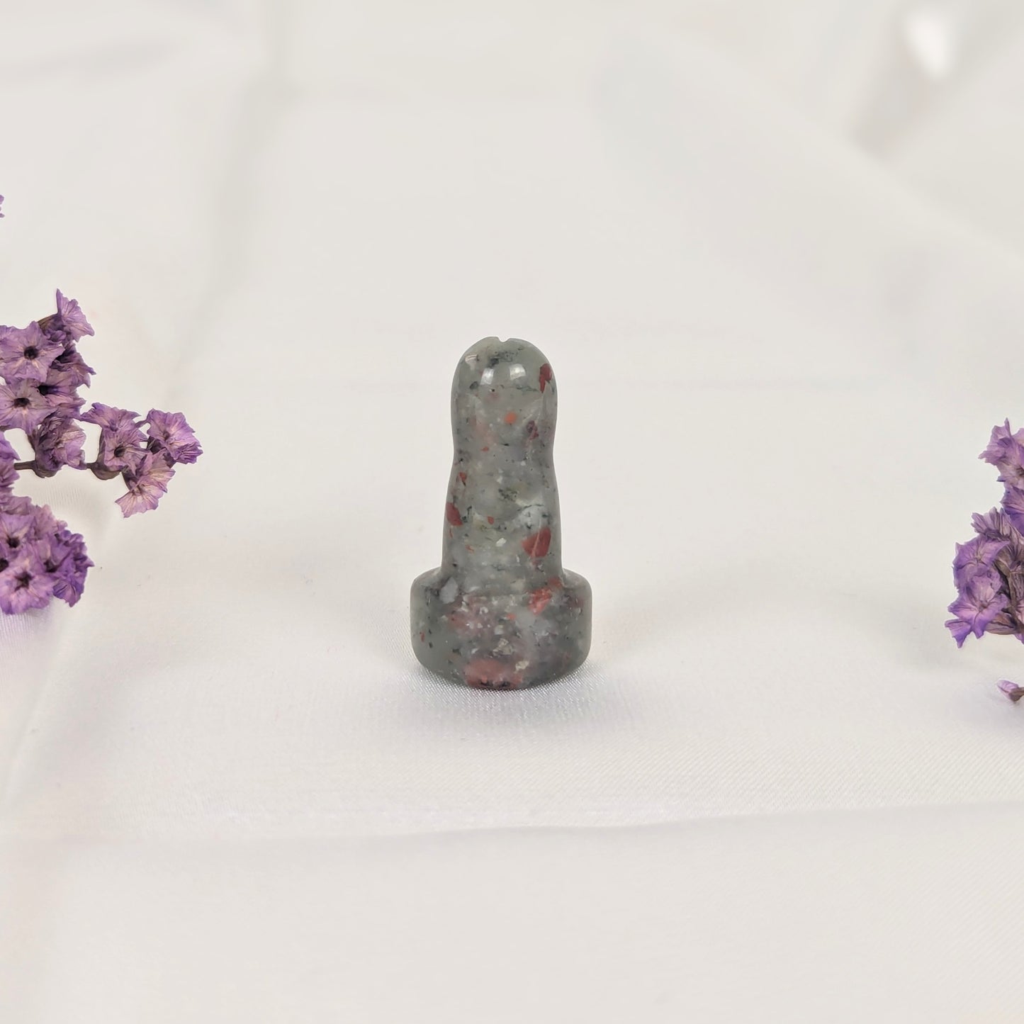 African Bloodstone Mini Crystal Penis Carving