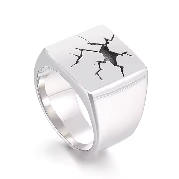 Men's Smash Square Stainless Steel Ring