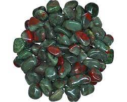 Bloodstone Crystal Tumblestone- close up