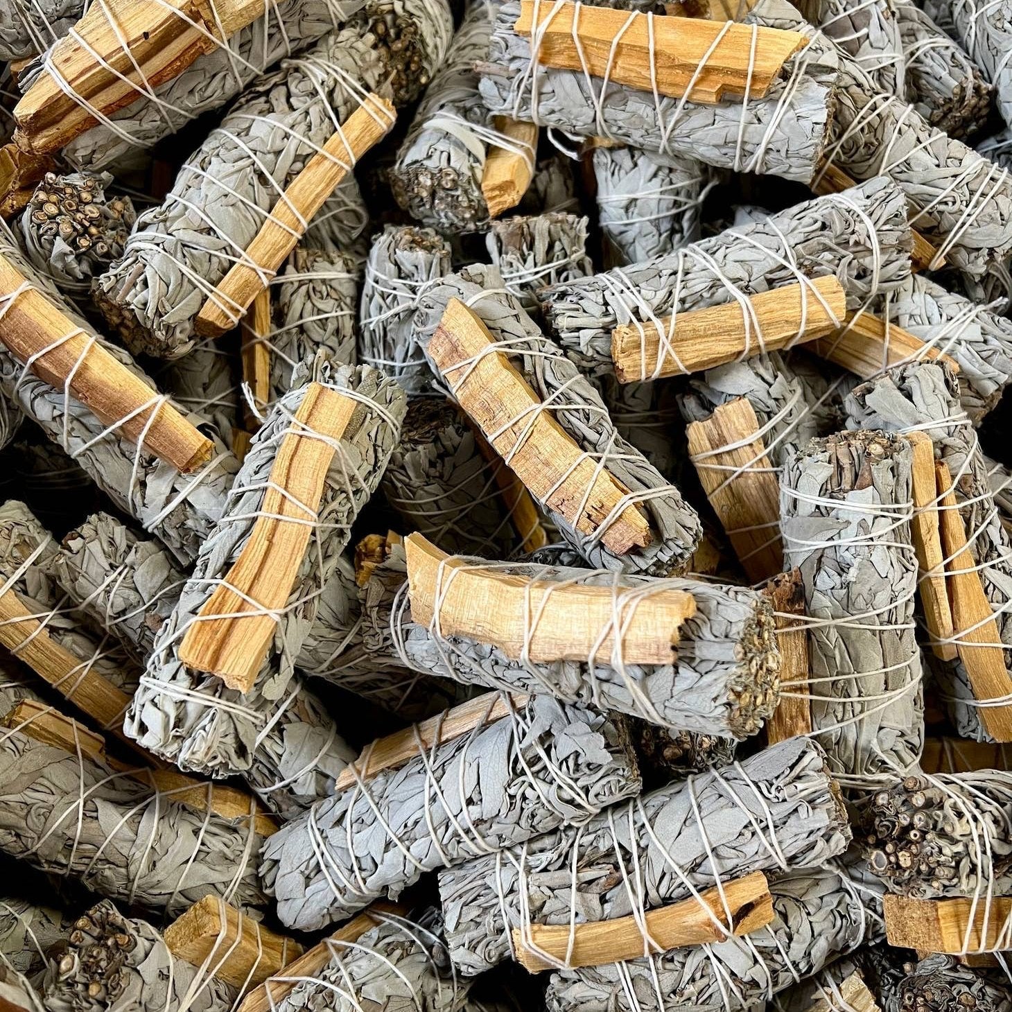 White Sage & Palo Santo Smudge Stick Bundle