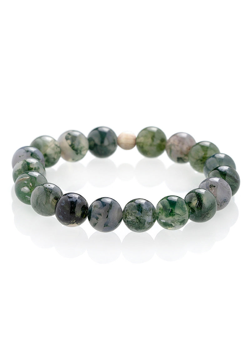 Moss Agate Crystal Beaded Bracelets 2