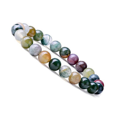 Indian Agate Crystal Beaded Bracelets
