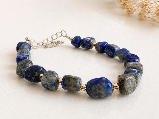 Lapis Lazuli Crystal Bead Bracelet