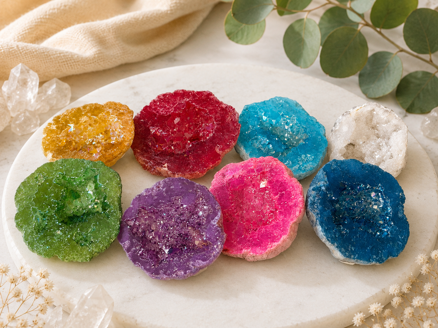 Angel Aura Geode Halves