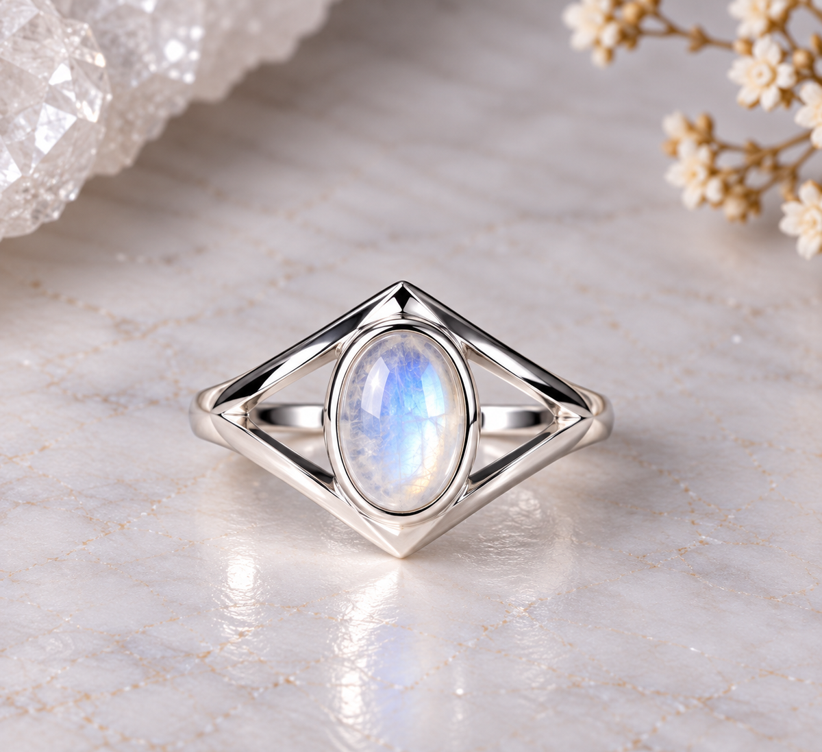 NEW Evil Eye Style Crystal Silver Plated Rings