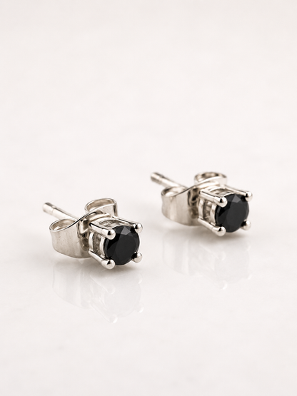 Silver Round Crystal Stud 3mm