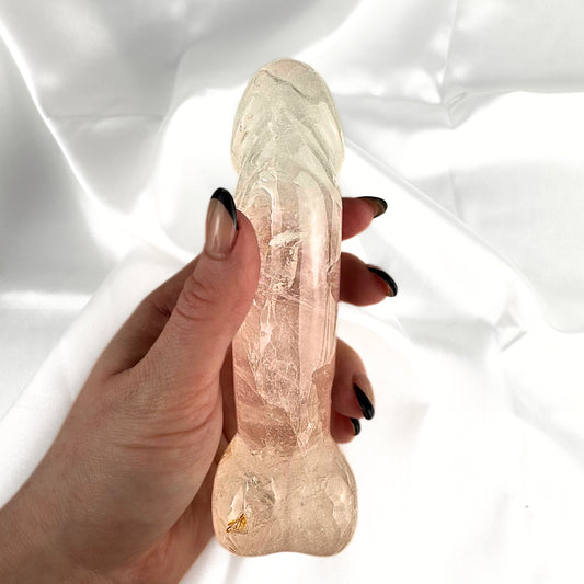 XL Clear Quartz Crystal Penis