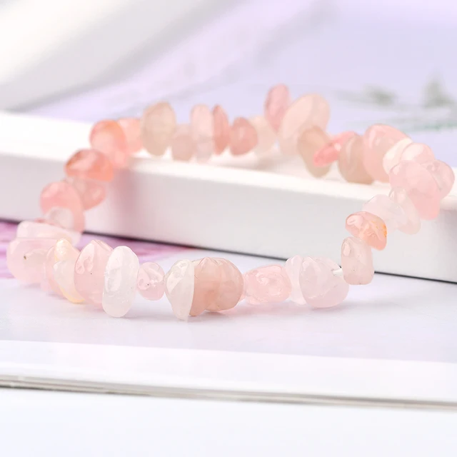 Rose Quartz Crystal Chip Bracelet