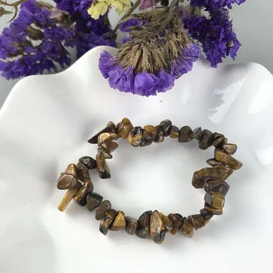 Golden Tigers Eye Crystal Chip Bracelet