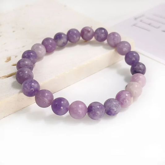 Lepidolite Crystal Beaded Bracelets