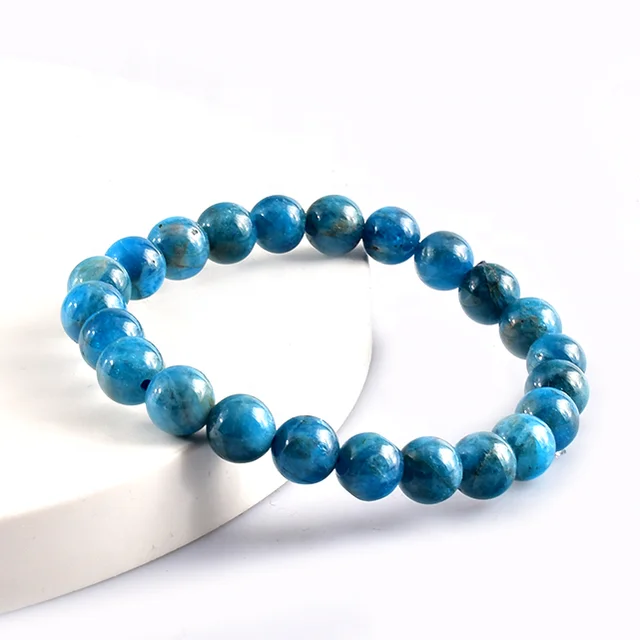 Blue Apatite Crystal Beaded Bracelets