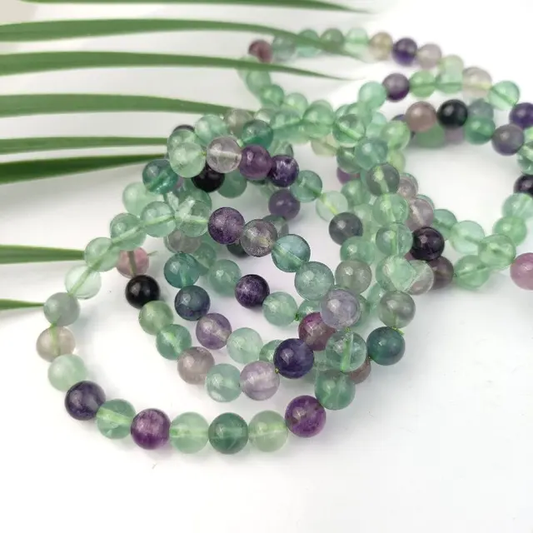 Fluorite Crystal  Beaded Bracelets