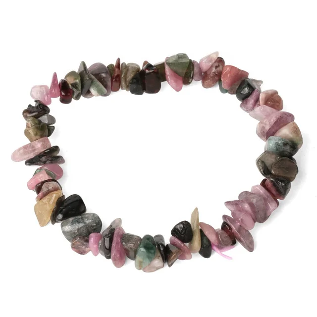 Rainbow Tourmaline Crystal Chip Bracelets