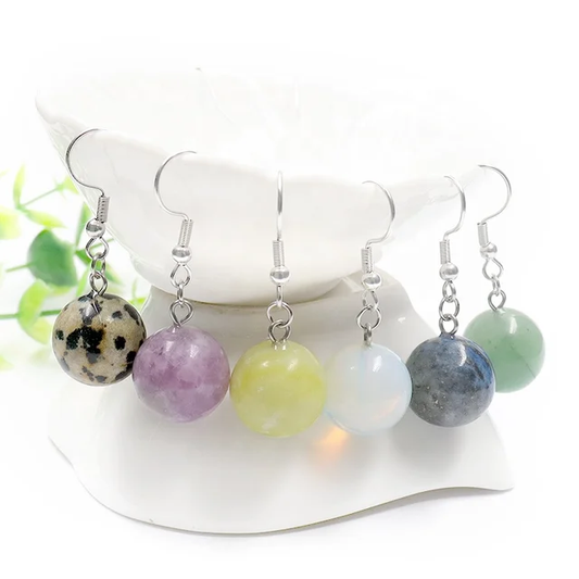 Crystal Round Ball Earrings