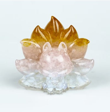 Resin Nine Tails Fox - Pink/Orange