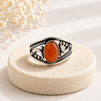 NEW Oval Patterned Marquise Silver Plated Rings