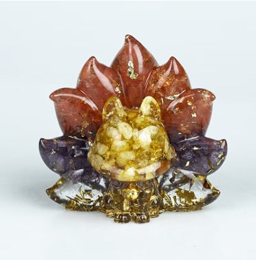 Resin Nine Tails Fox - Purple/Red