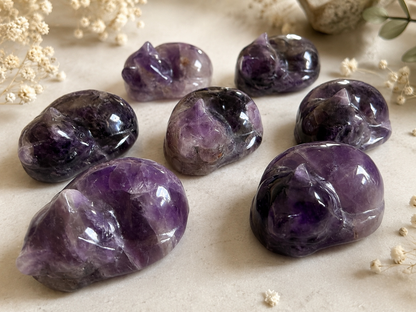 Large Sleeping Cat Crystals