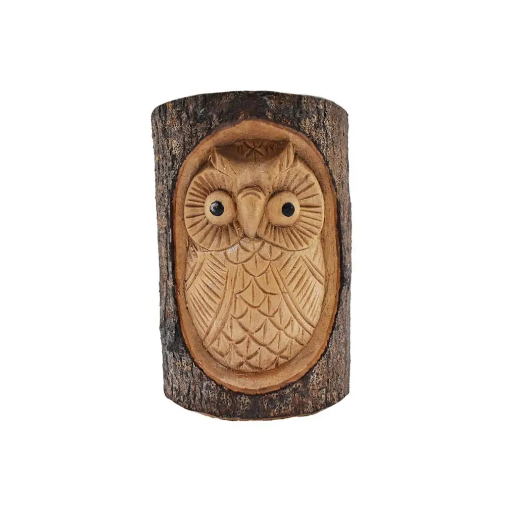 Owl Jempinis Wood Carving 15cm