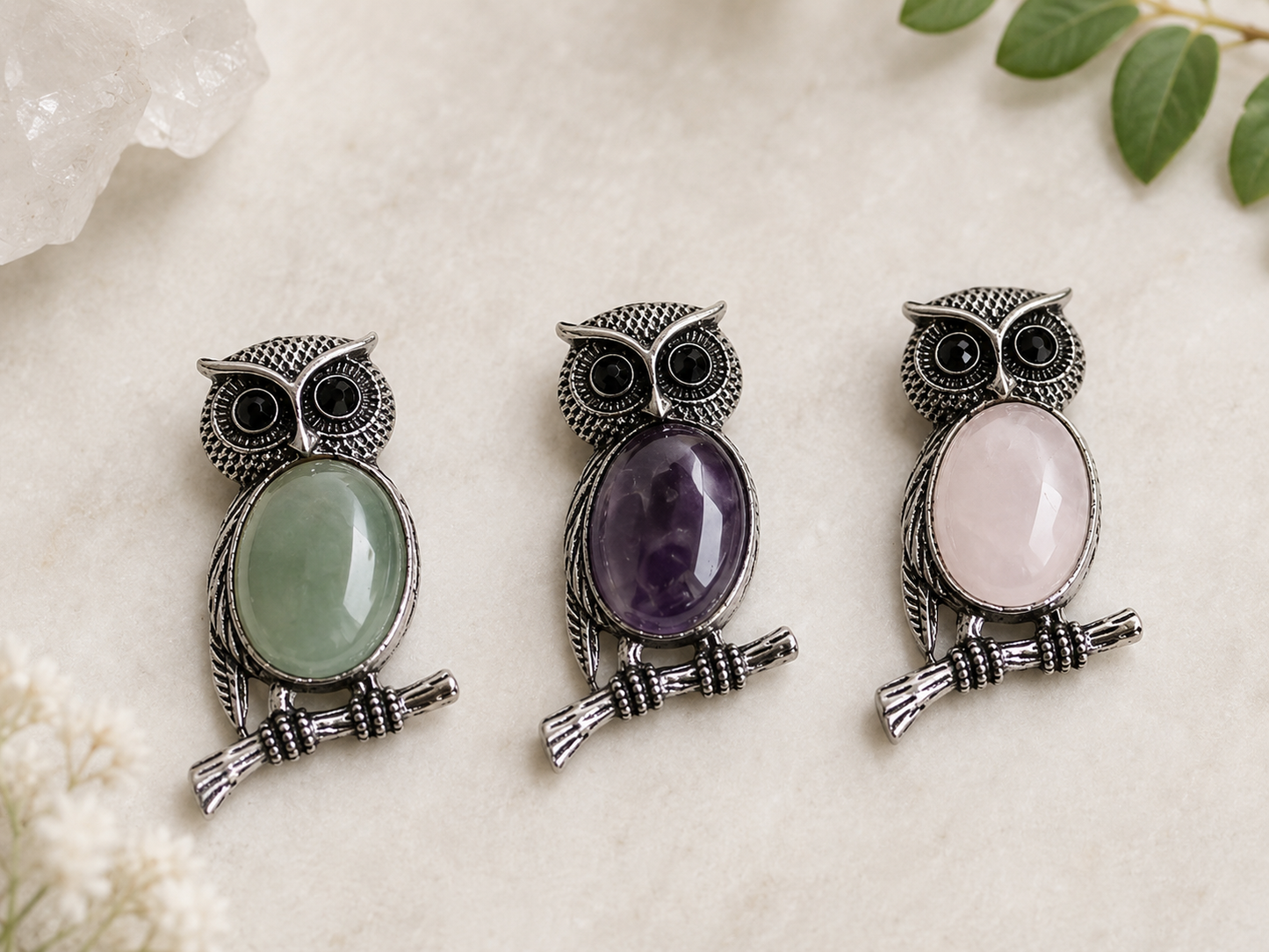 Owl Crystal Pendant
