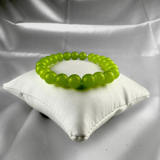 chalcedony crystal beaded bracelet