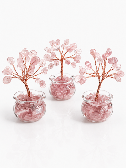 Strawberry Quartz Mini Crystal Gem Tree