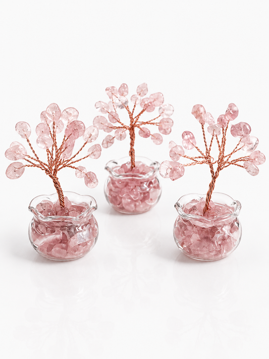 Strawberry Quartz Mini Crystal Gem Tree