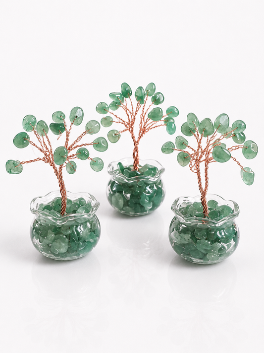 Green Aventurine Mini Crystal Gem Tree