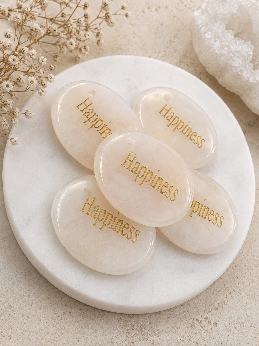 Engraved Crystal Thumbstone