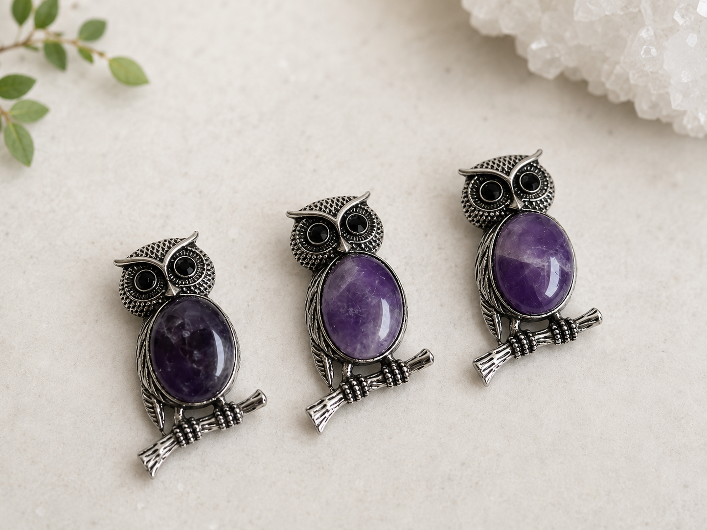 Owl Crystal Pendant