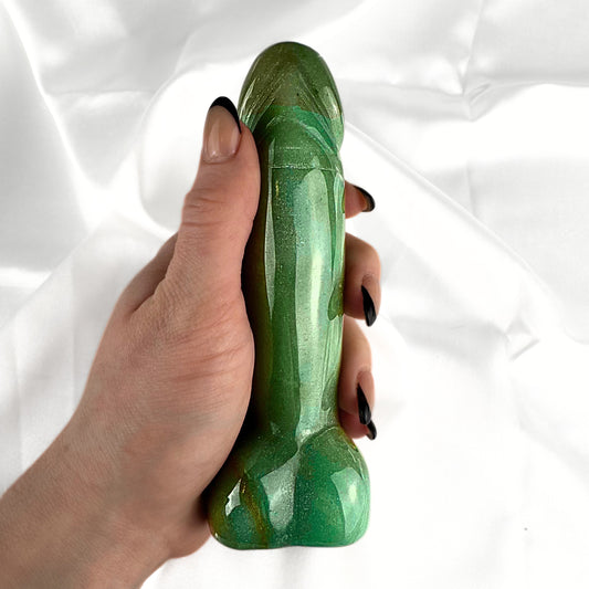 XL Green Aventurine Crystal Penis