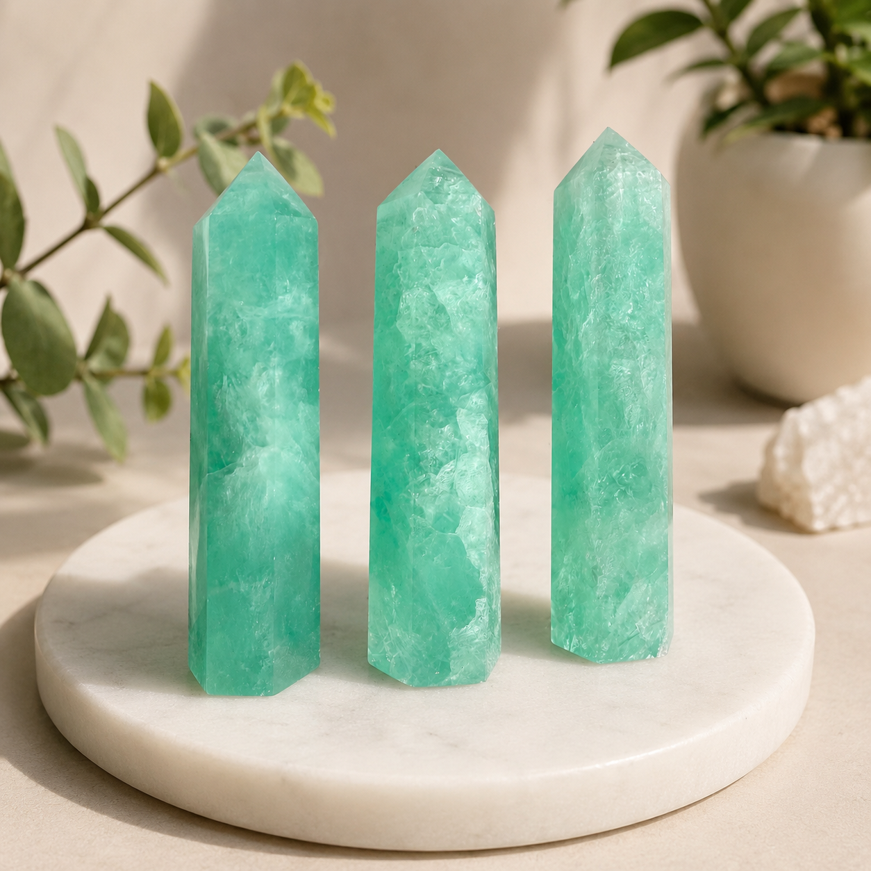 Green Fluorite Crystal Point (XL)