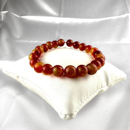 chalcedony crystal beaded bracelet