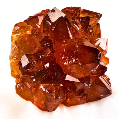 Orange Amethyst Crystal Cut Base (dyed)