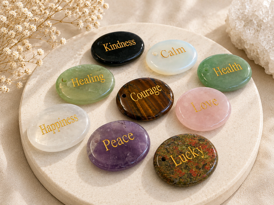 Engraved Crystal Thumb Stones