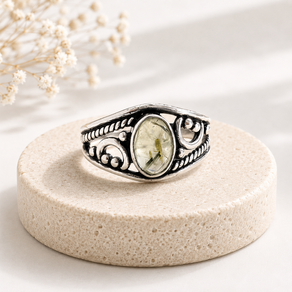 NEW Oval Patterned Marquise Silver Plated Rings