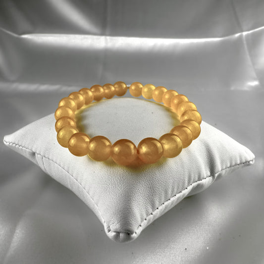 chalcedony crystal beaded bracelet