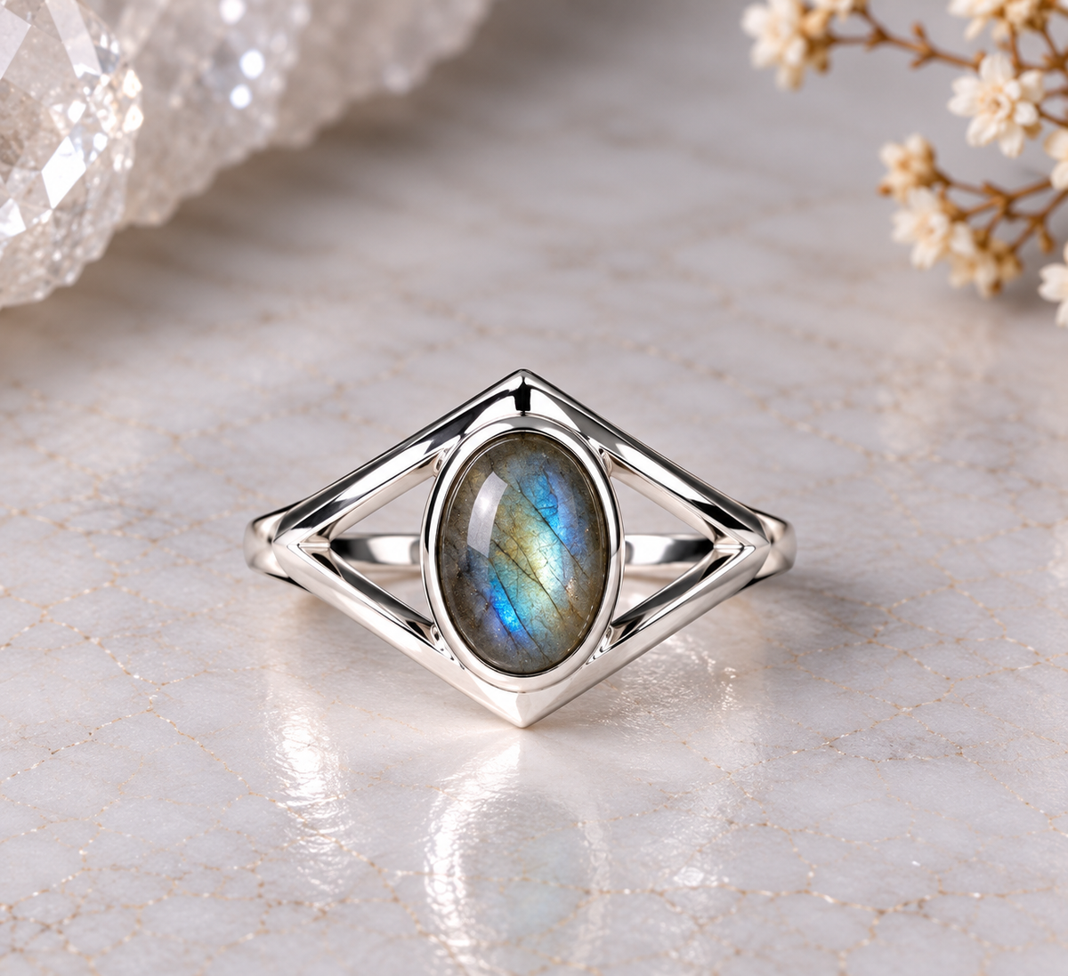 NEW Evil Eye Style Crystal Silver Plated Rings