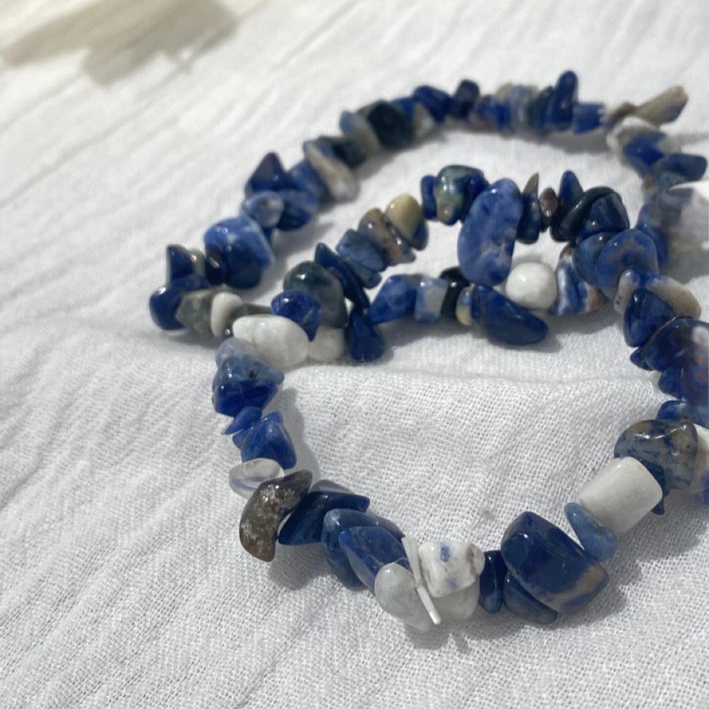 Sodalite Crystal Chip Bracelet