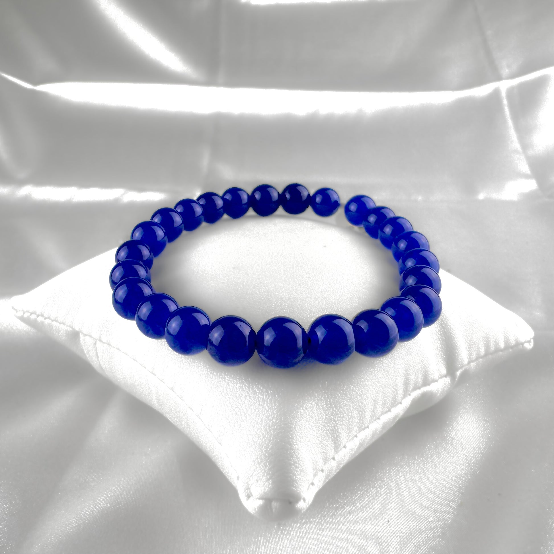 chalcedony crystal beaded bracelet