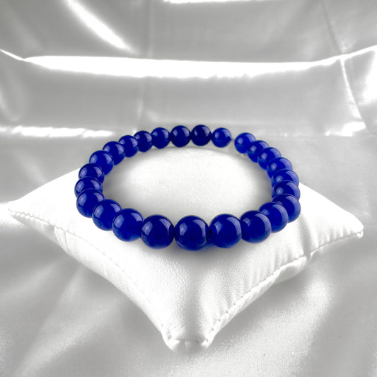 chalcedony crystal beaded bracelet