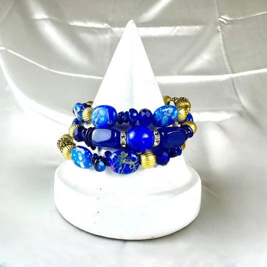 Dark Blue Spiral Bracelet