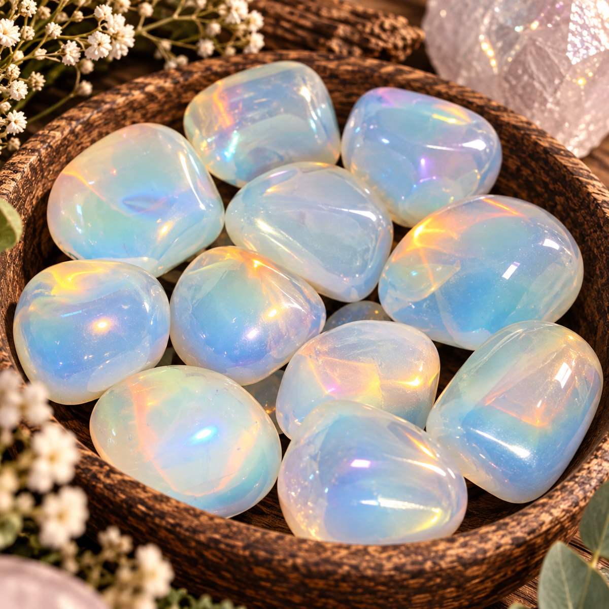 Opalite Aura Crystal Tumblestone (MANMADE)